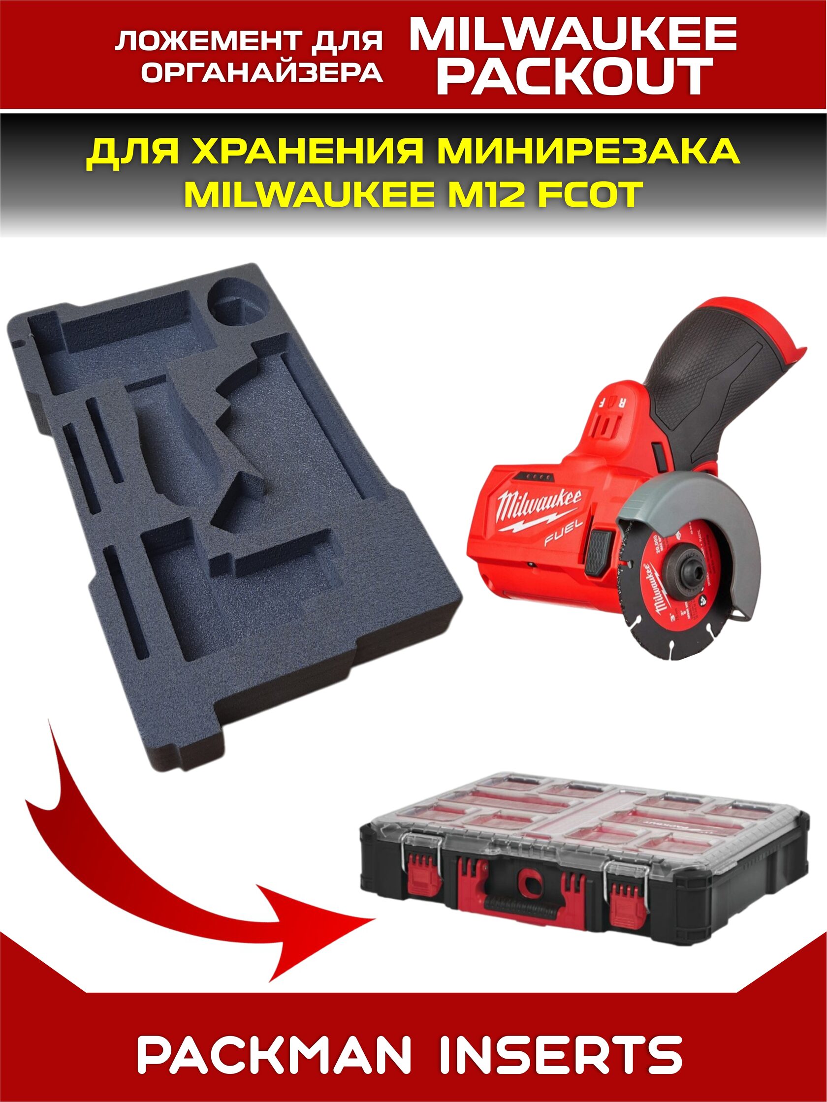 Ложемент для минирезака MILWAUKEE M12 FCOT