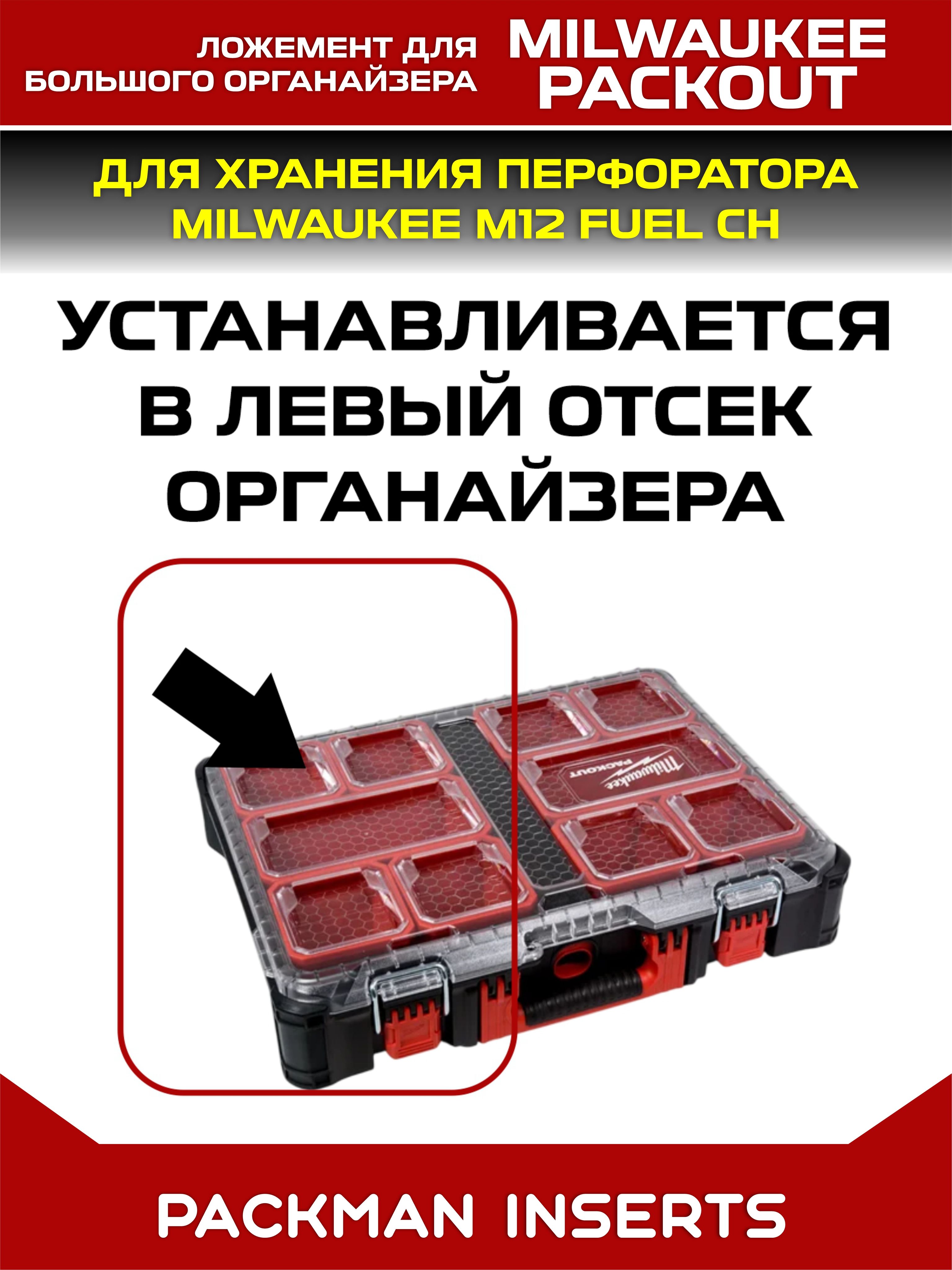 #set3 Ложемент для хранения перфоратора MILWAUKEE M12 FUEL CH