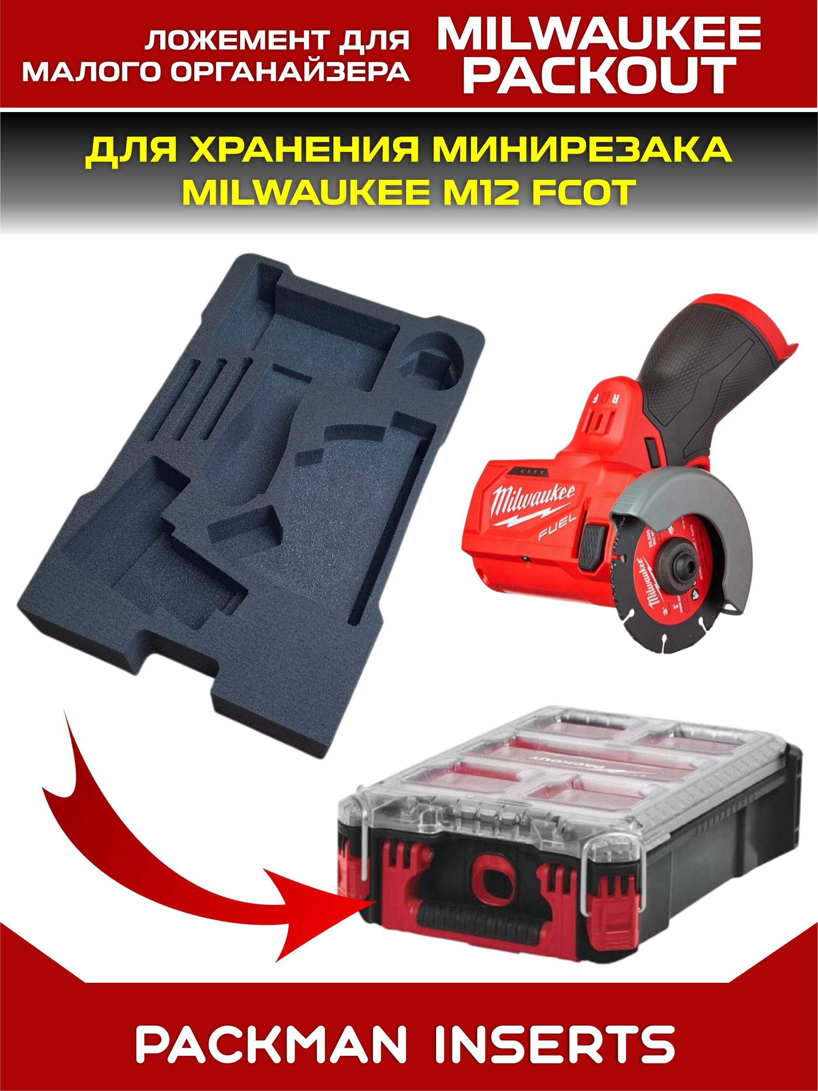 Ложемент для минирезака MILWAUKEE M12 FCOT