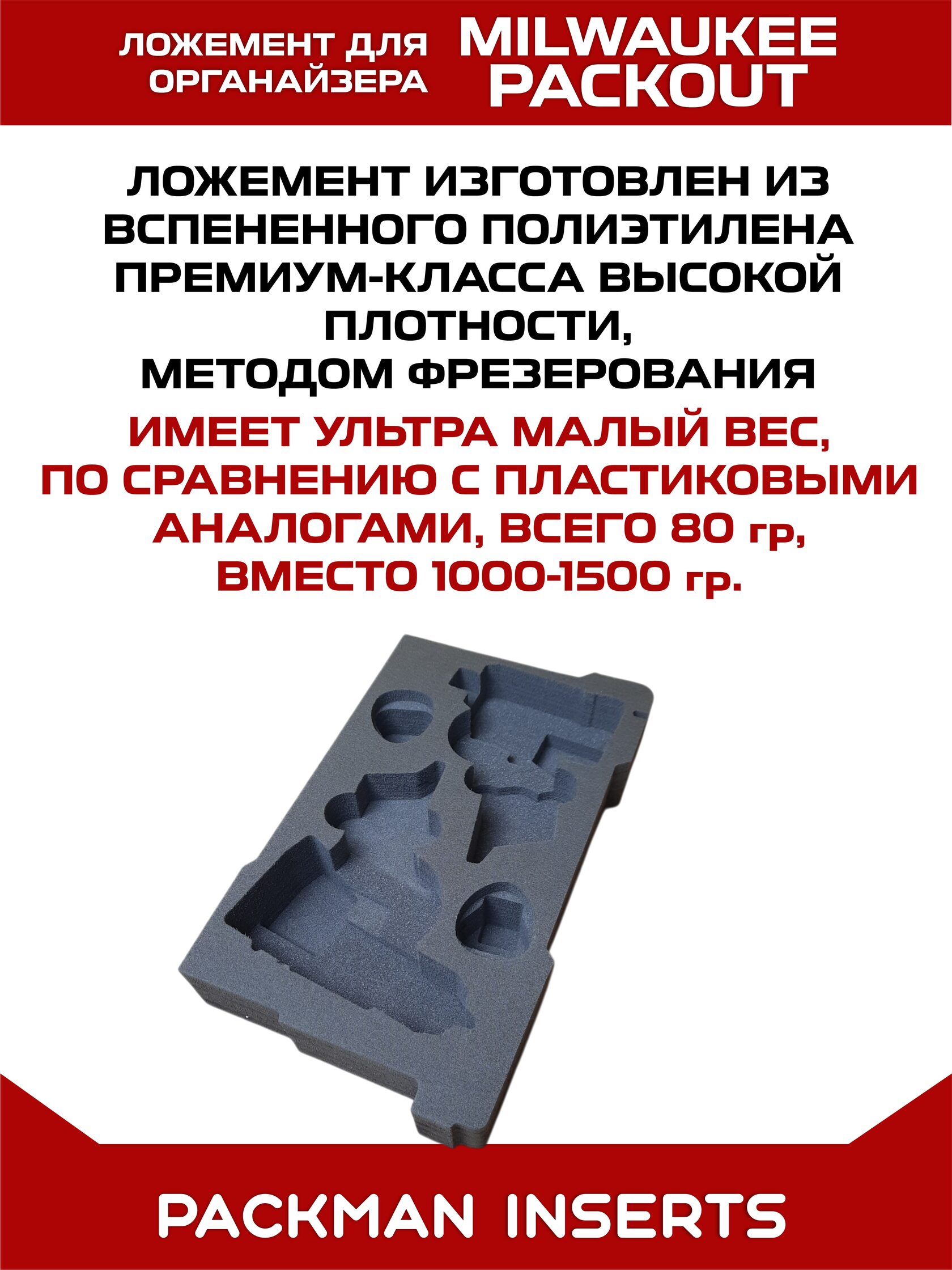 Ложемент для шуруповерта и винтоверта MILWAUKEE M12