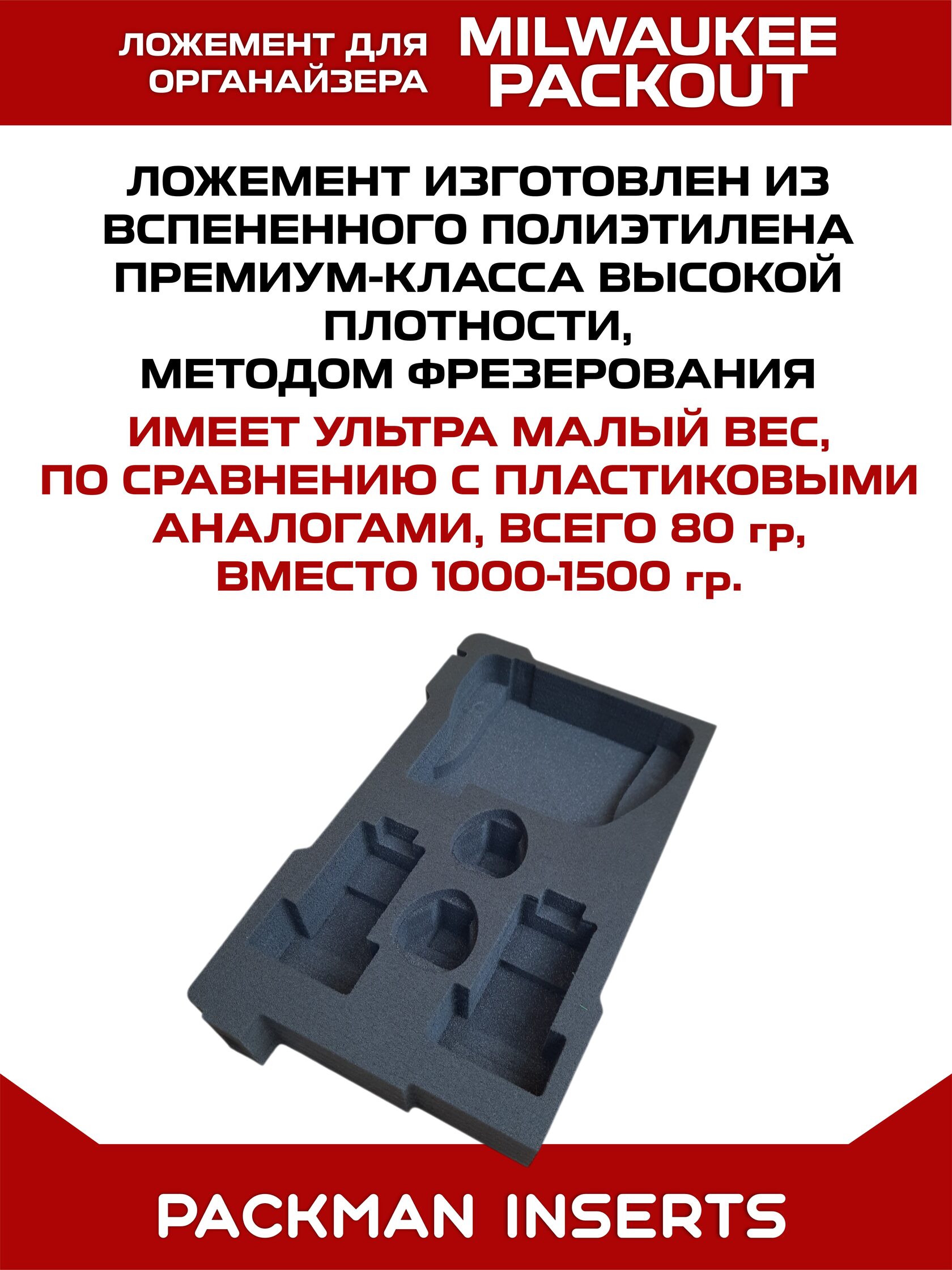 Ложемент для аккумуляторов MIKWAUKEE М12