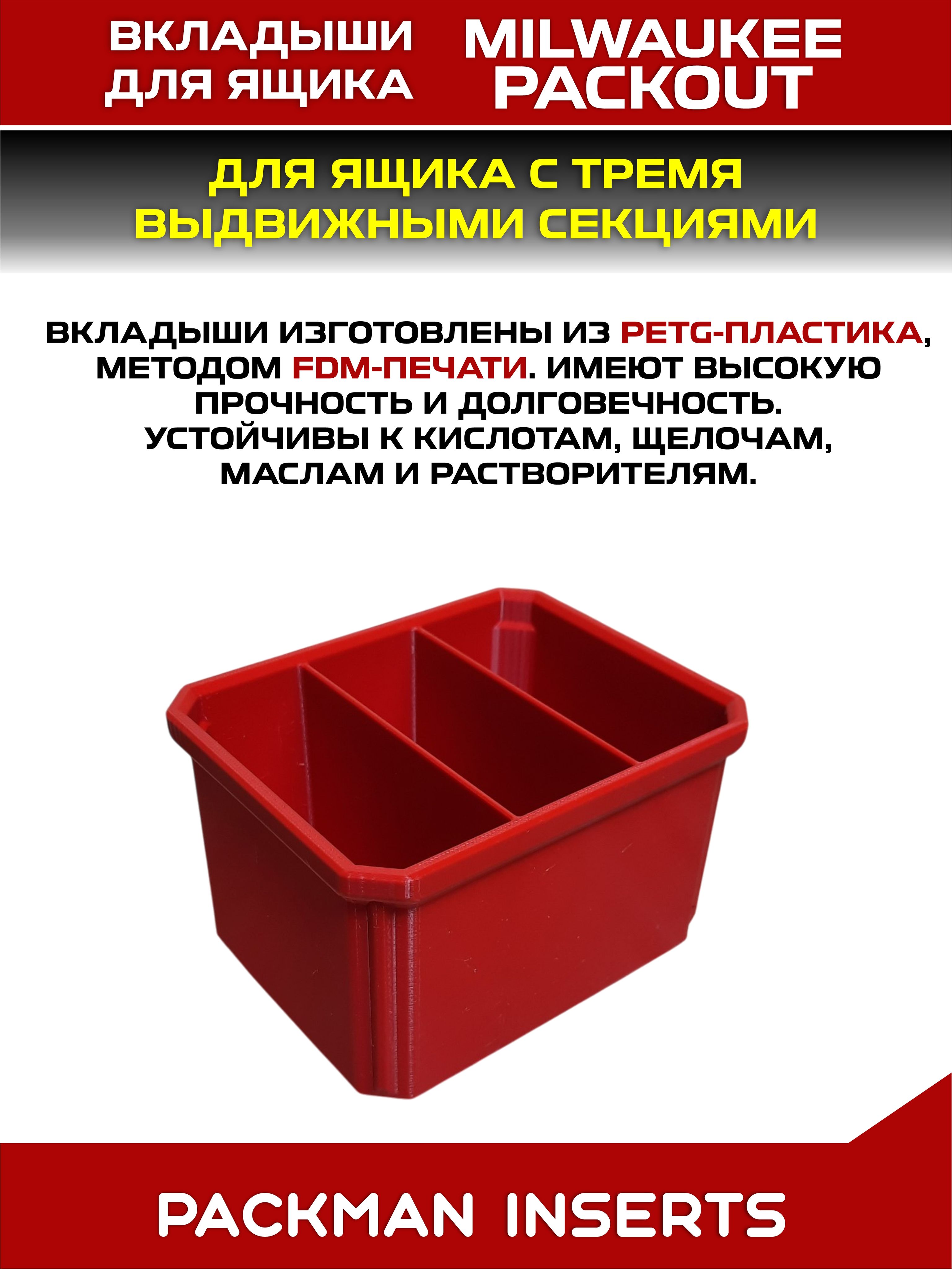 #se3 Вкладыши для ящика с тремя выдвижными секциями MILWAUKEE PACKOUT