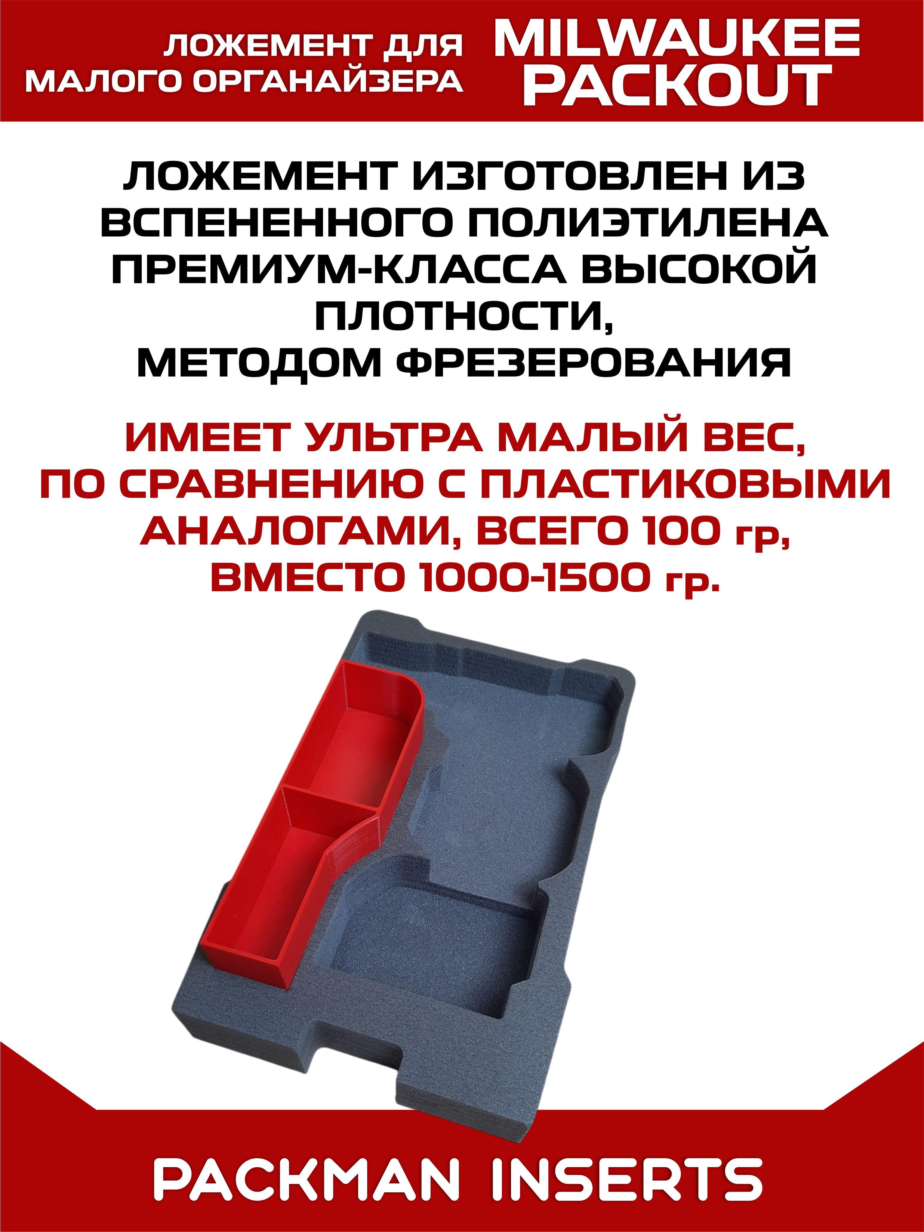 Ложемент для хранения фена в малом органайзере MILWAUKEE M18 BHG #set1