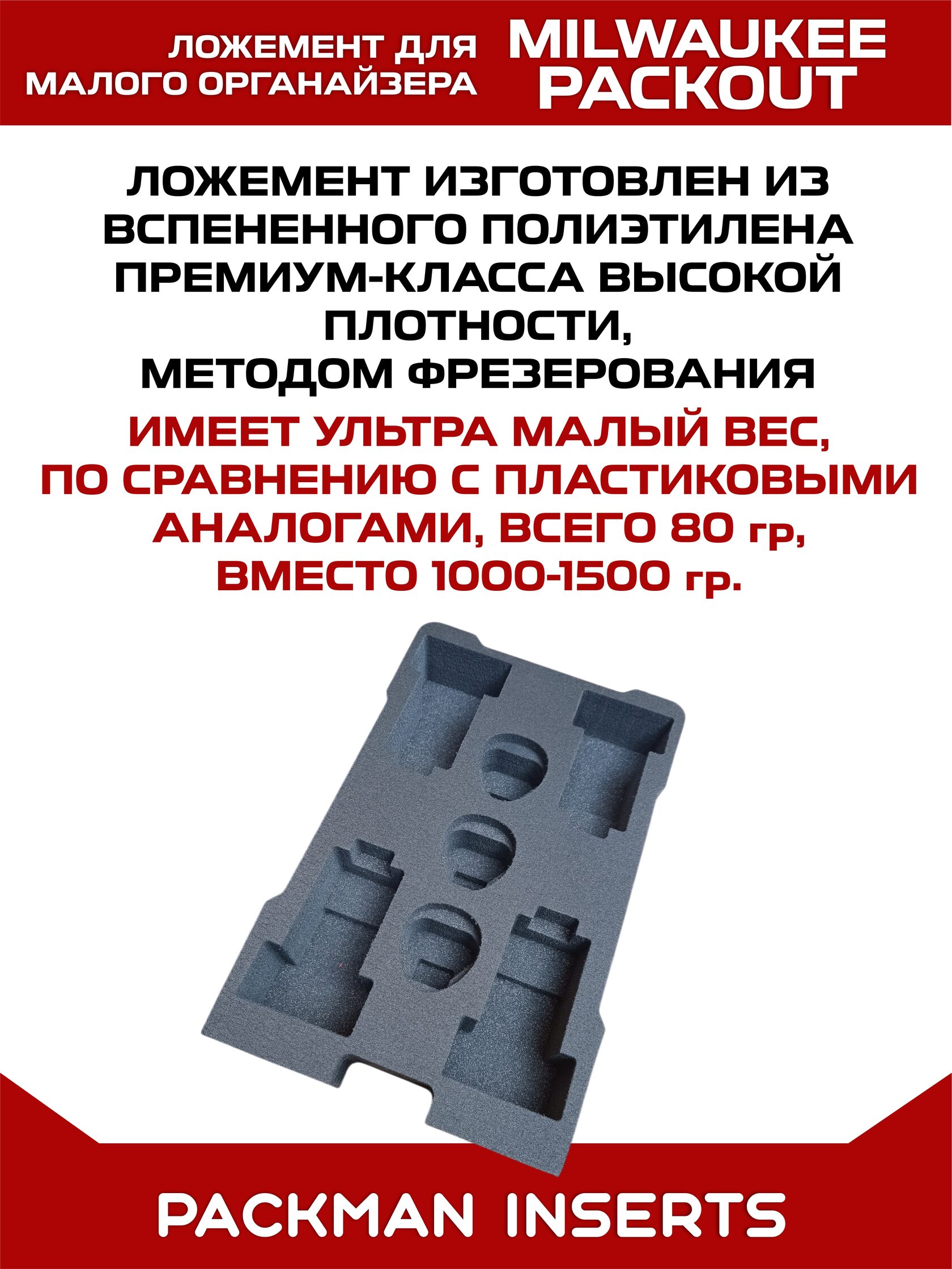 Ложемент для аккумуляторов MIKWAUKEE М12