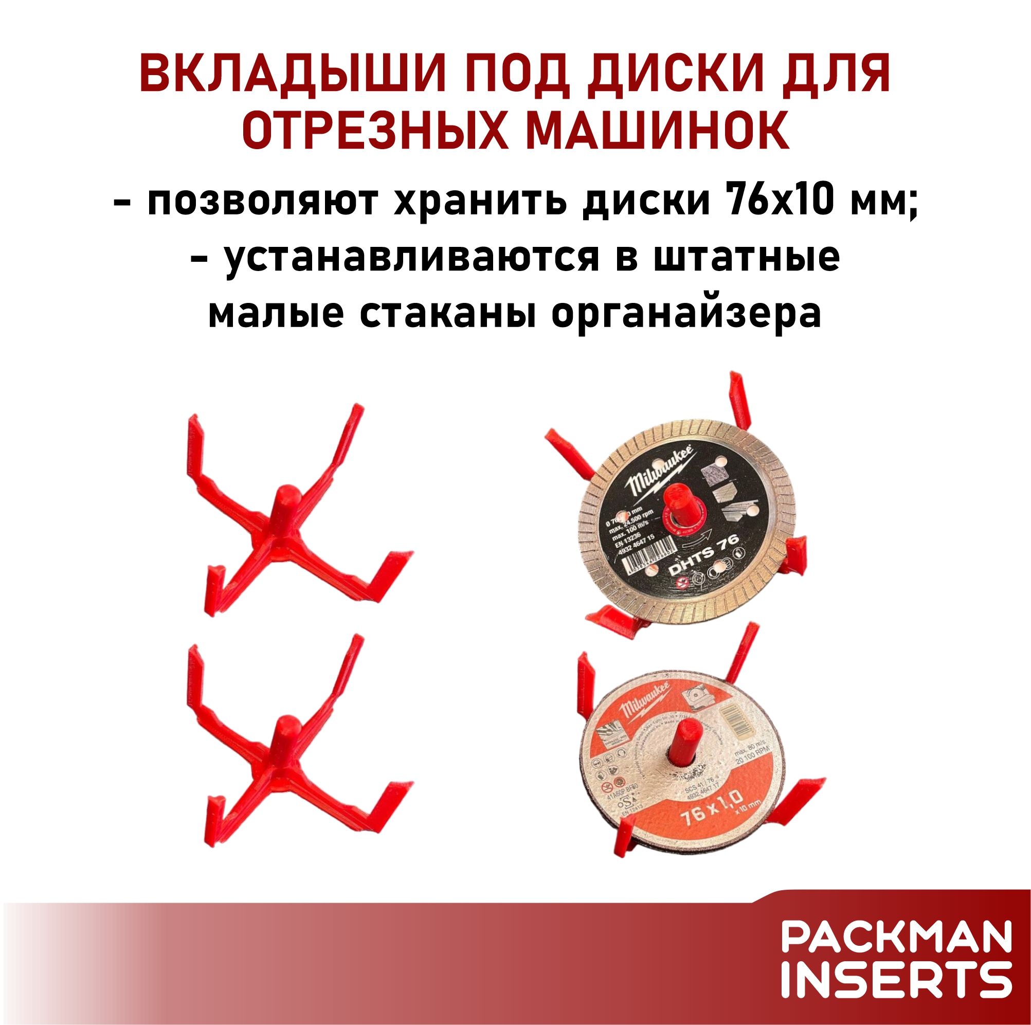 Комплект вкладышей для хранения оснастки в тонких органайзерах MILWAUKEE PACKOUT SLIM, SET №17