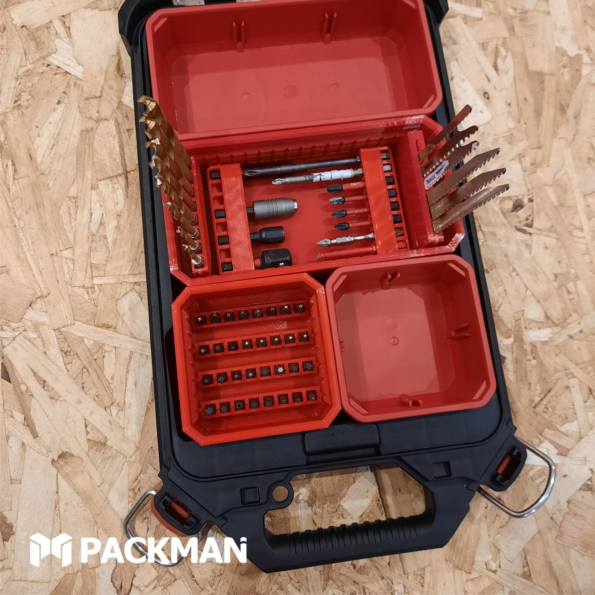 SET1 Комплект вкладышей для бит для органайзеров MILWAUKEE PACKOUT SLIM