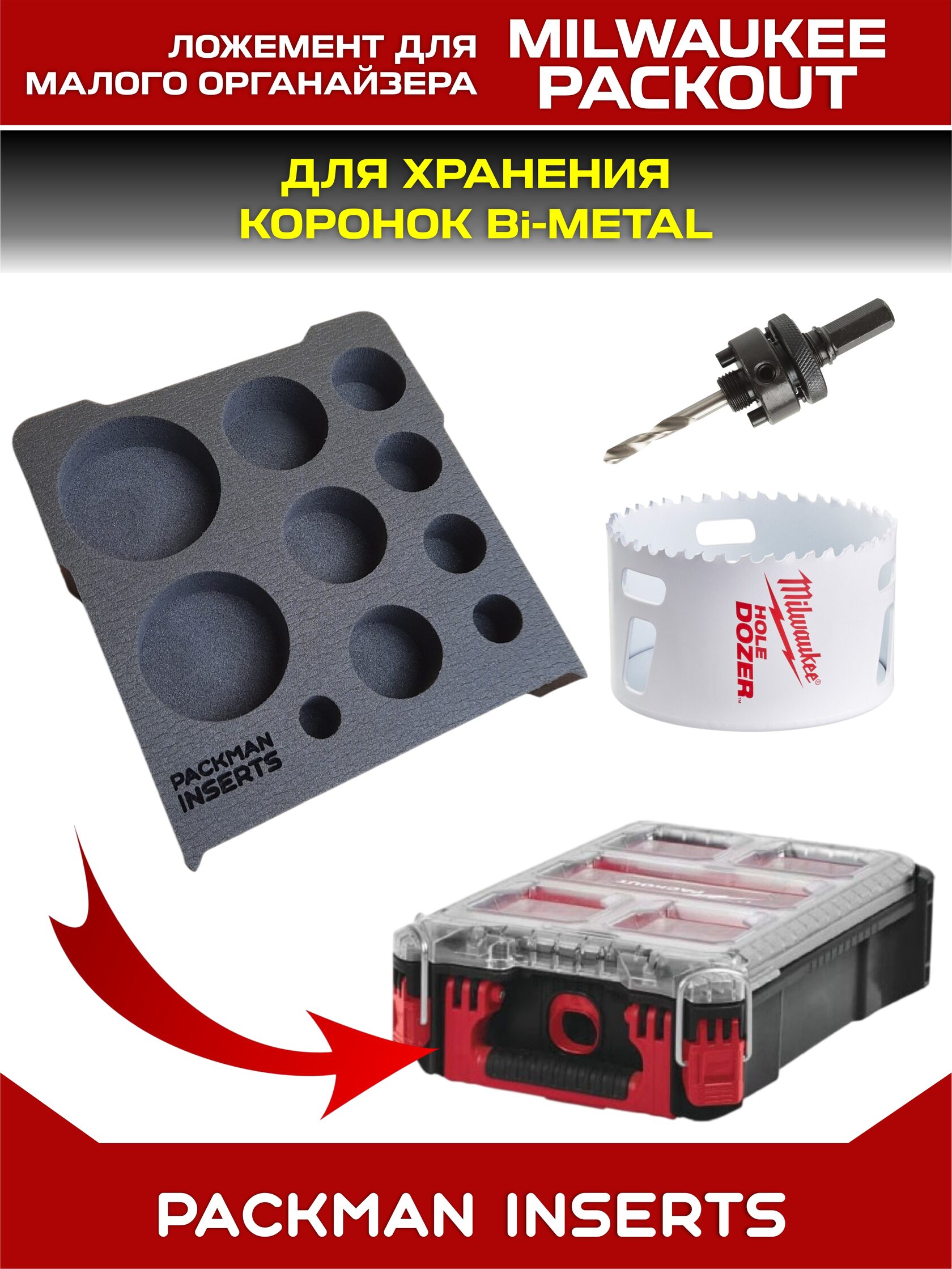 Ложемент для органайзера MILWAUKEE PACKOUT