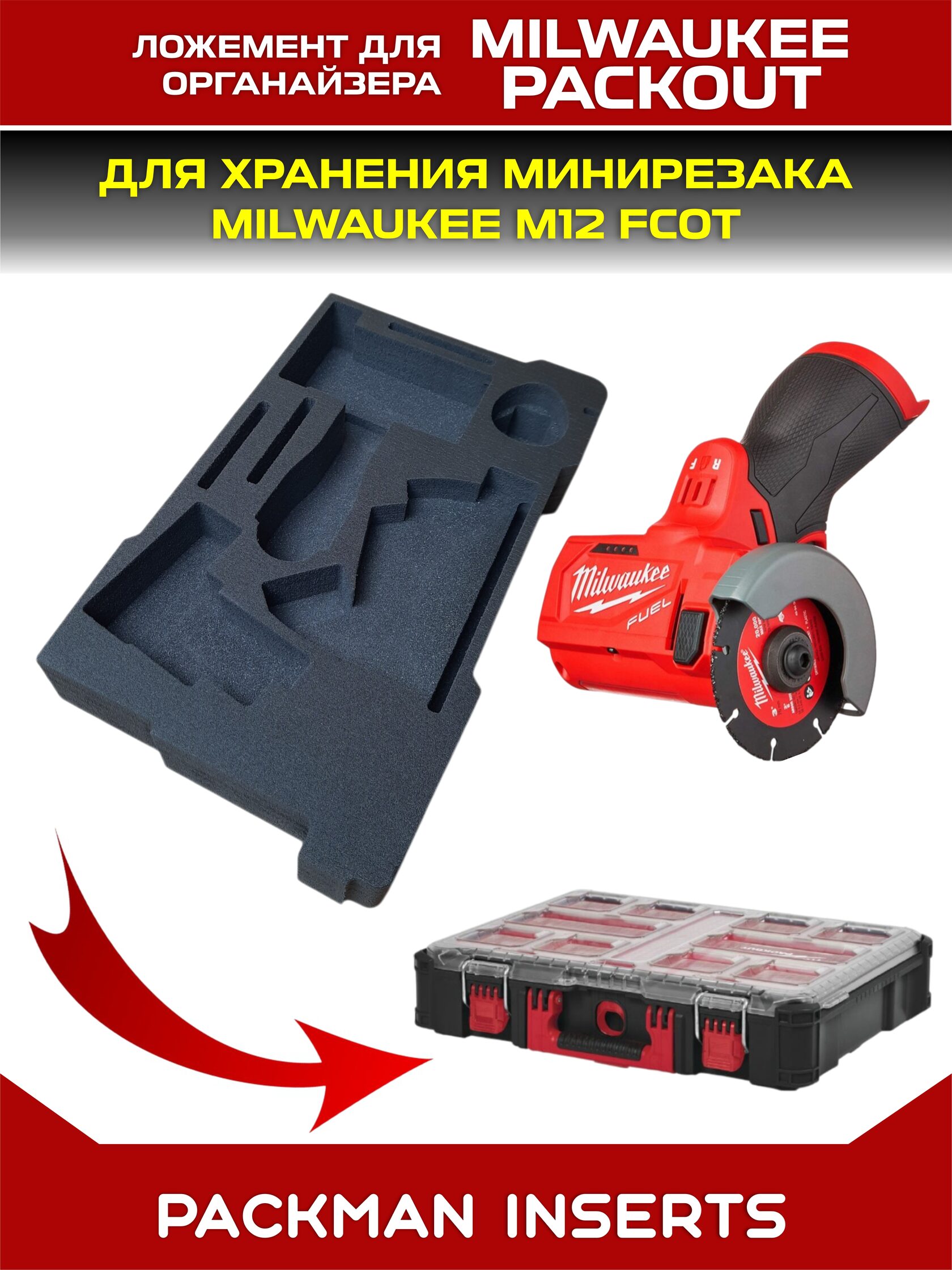 Ложемент для минирезака MILWAUKEE M12 FCOT