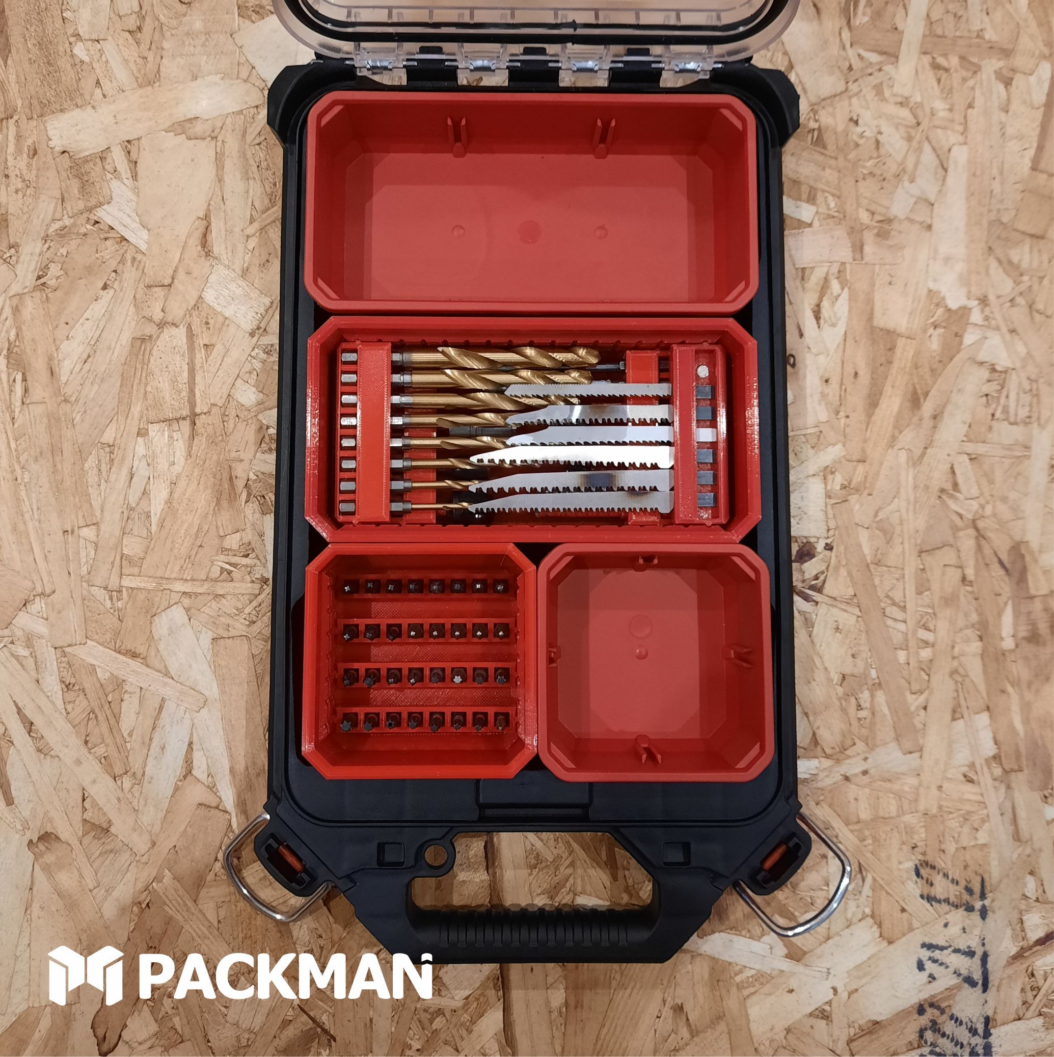 SET1 Комплект вкладышей для бит для органайзеров MILWAUKEE PACKOUT SLIM