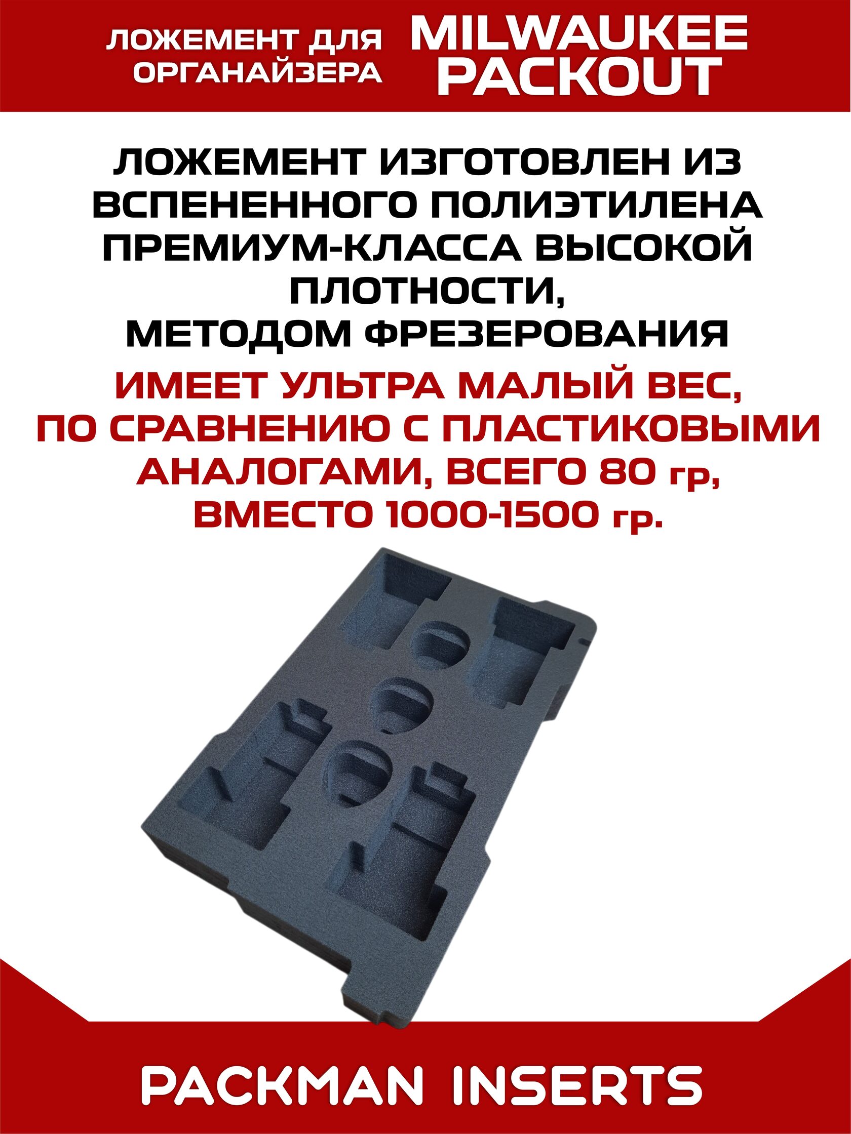Ложемент для аккумуляторов MIKWAUKEE М12
