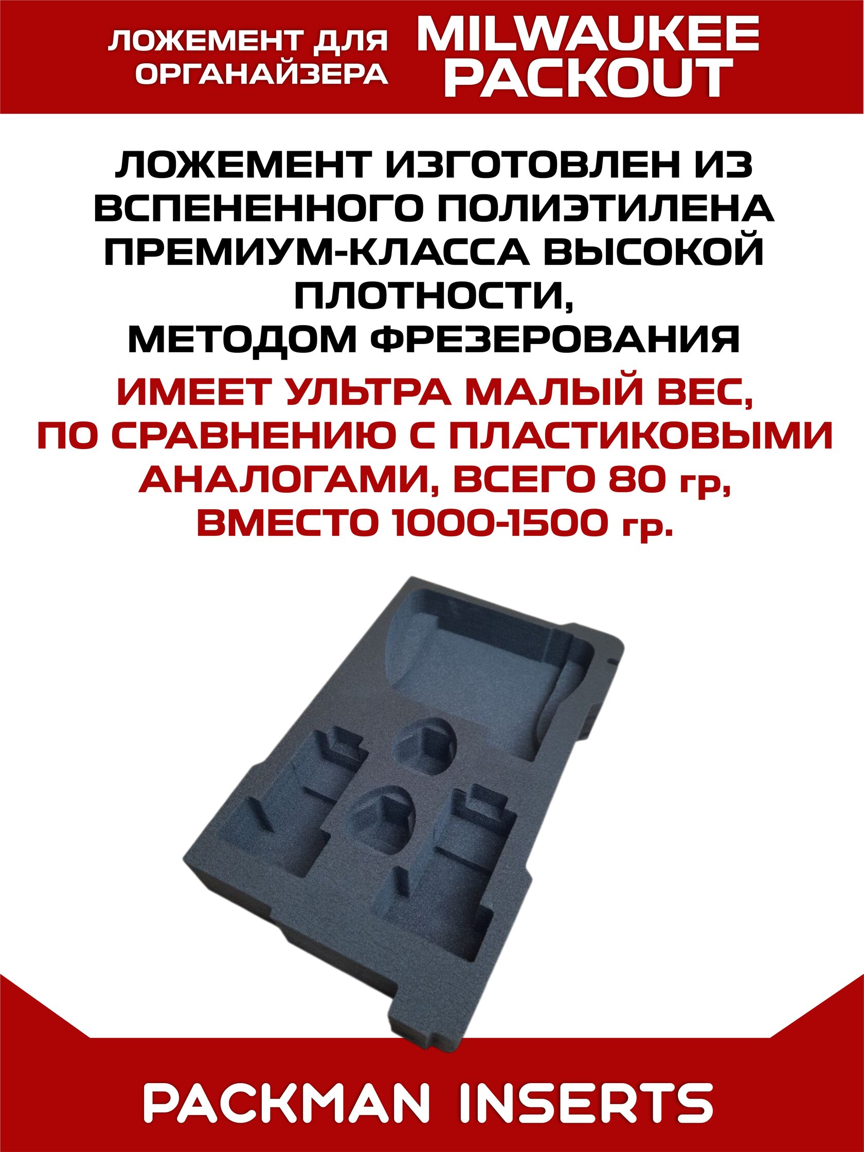 Ложемент для аккумуляторов MIKWAUKEE М12