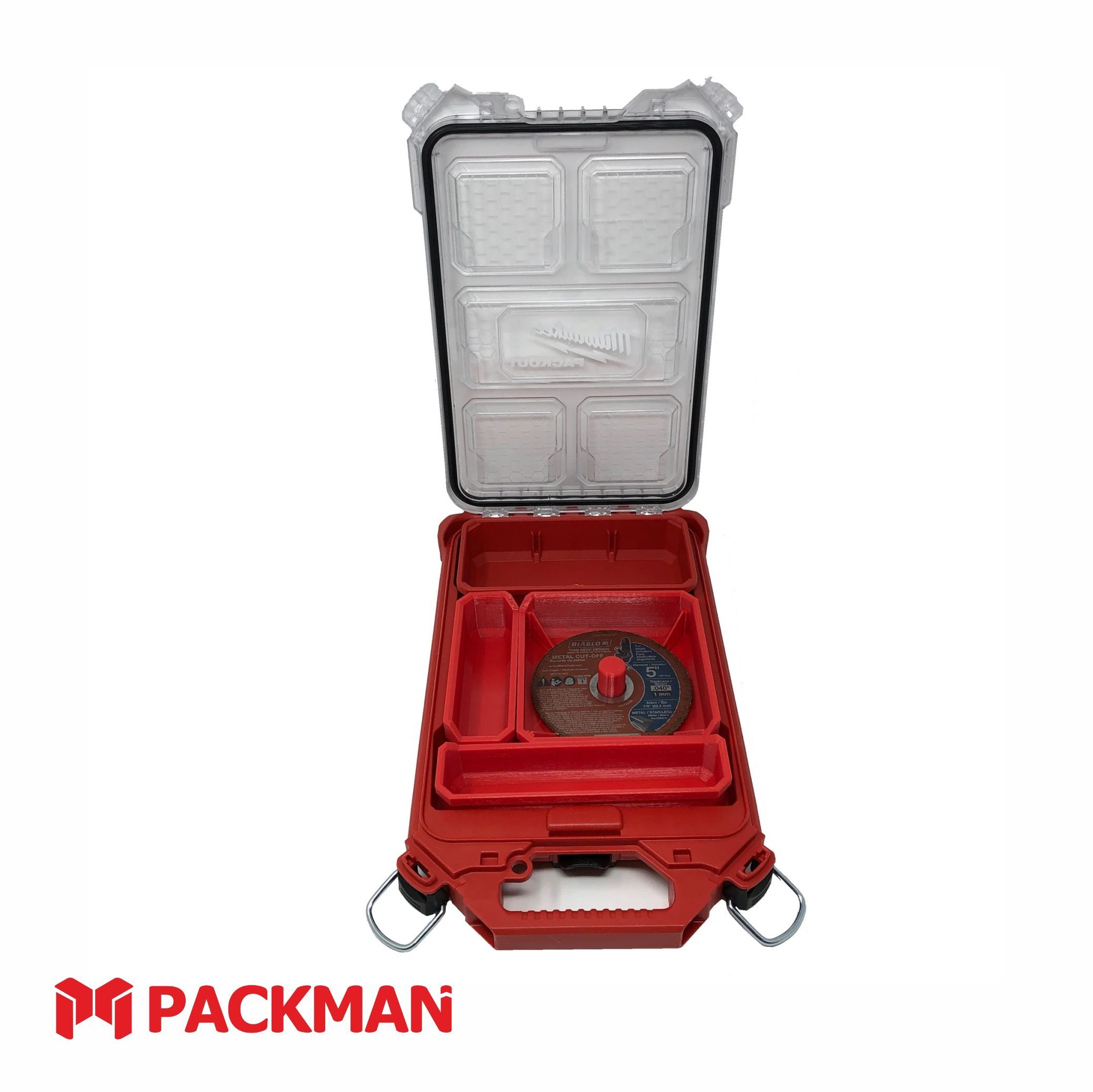 Комплект вкладышей в тонкие органайзеры MILWAUKEE PACKOUT SLIM для хранения дисков для УШМ 115-125 мм