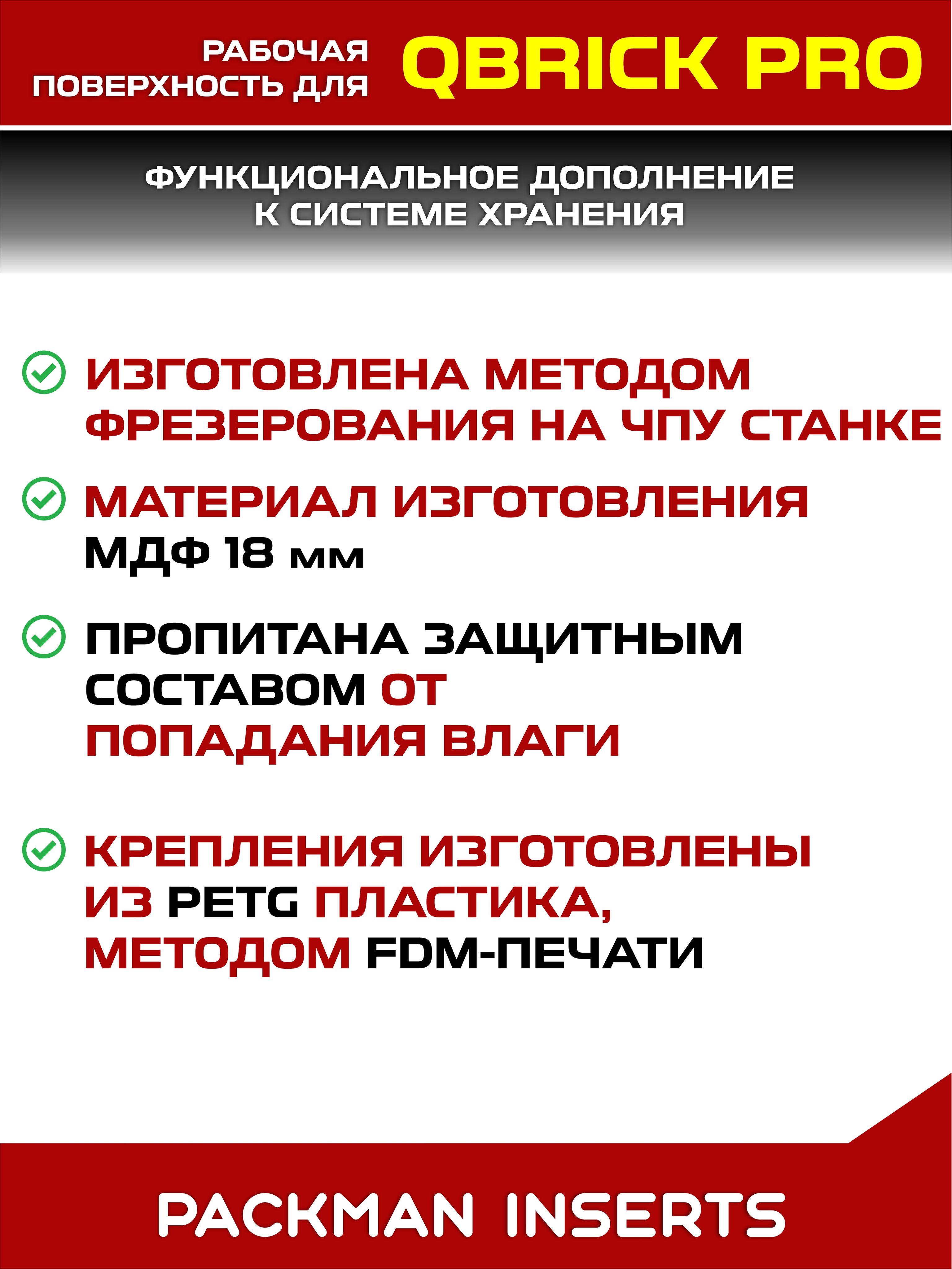 set2 Рабочая поверхность для ящиков QBRICK PRO